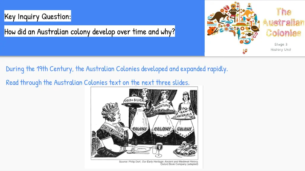 key inquiry question how did an australian colony