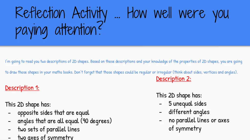 reflection activity how well were you paying