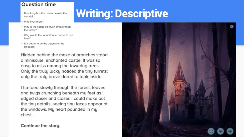 writing descriptive