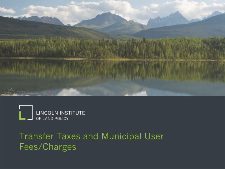 transfer taxes and municipal user fees charges