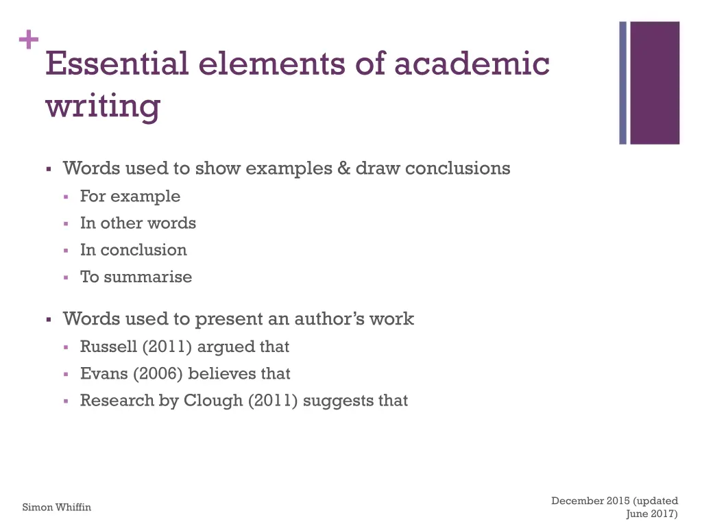 essential elements of academic writing 6