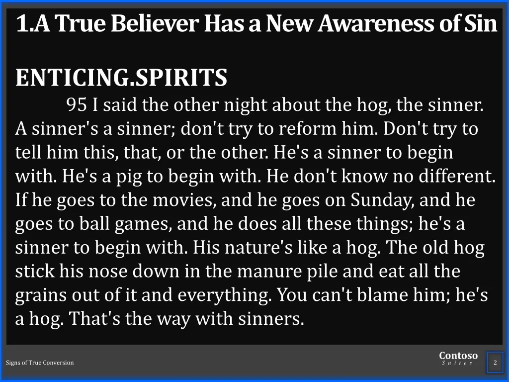 1 a true believer has a new awareness of sin