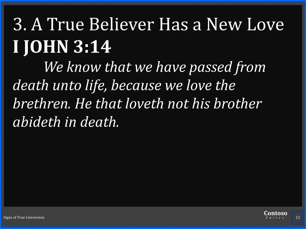 3 a true believer has a new love i john