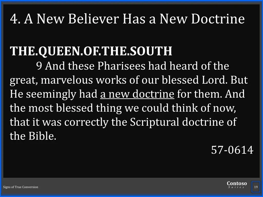 4 a new believer has a new doctrine