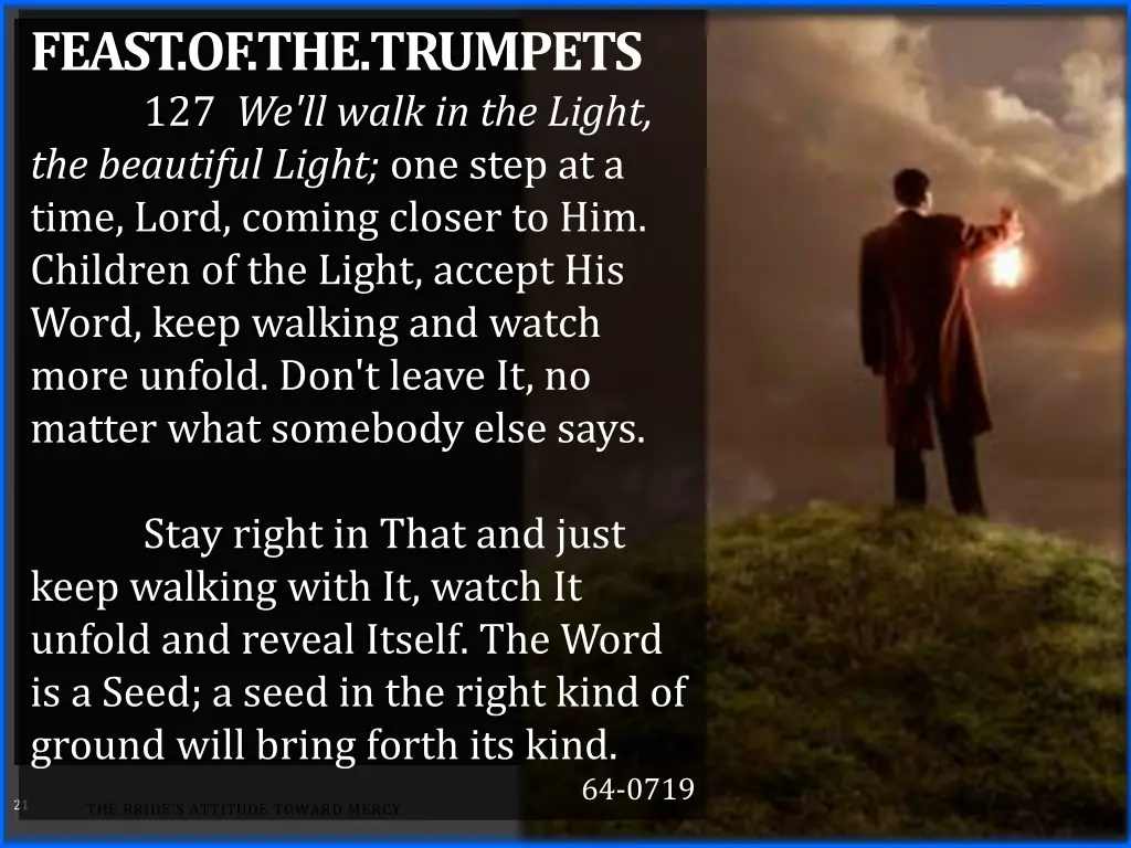 feast of the trumpets 127 we ll walk in the light