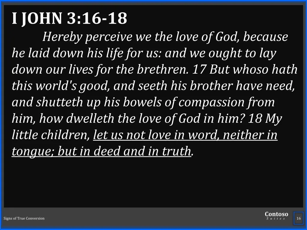 i john 3 16 18 hereby perceive we the love