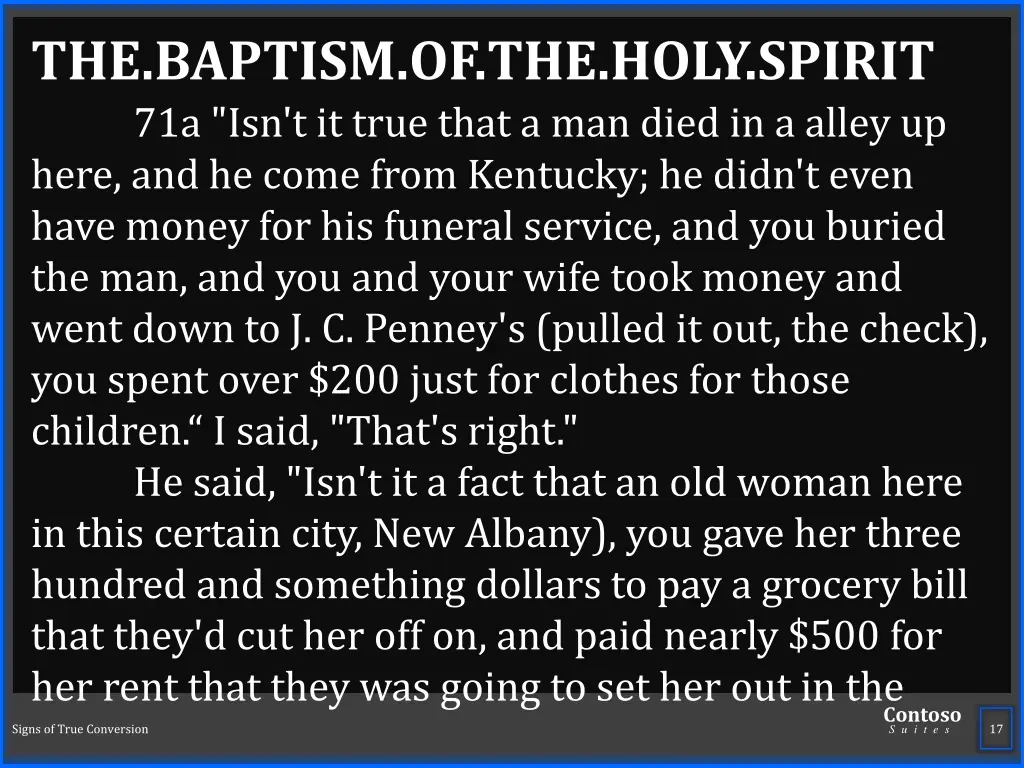 the baptism of the holy spirit 71a isn t it true