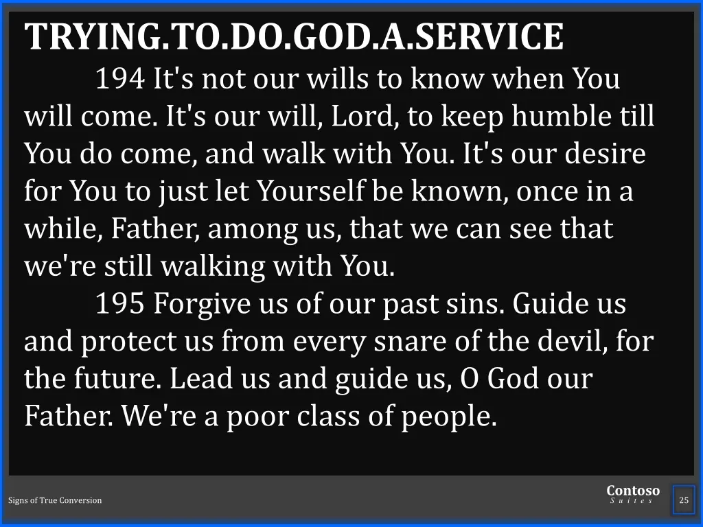 trying to do god a service 194 it s not our wills