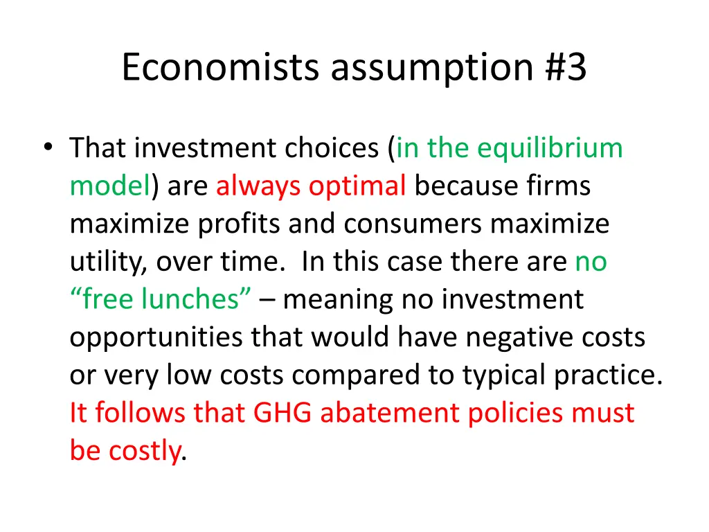 economists assumption 3