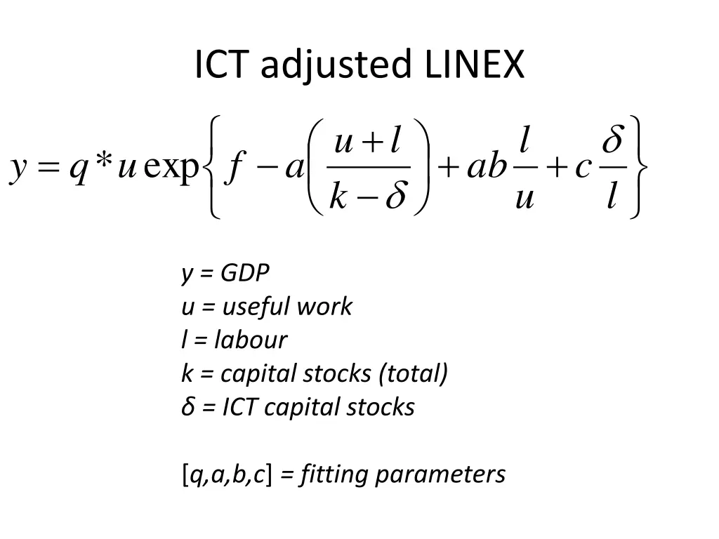 ict adjusted linex