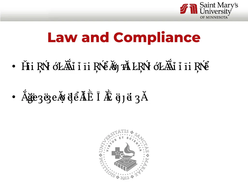 law and compliance