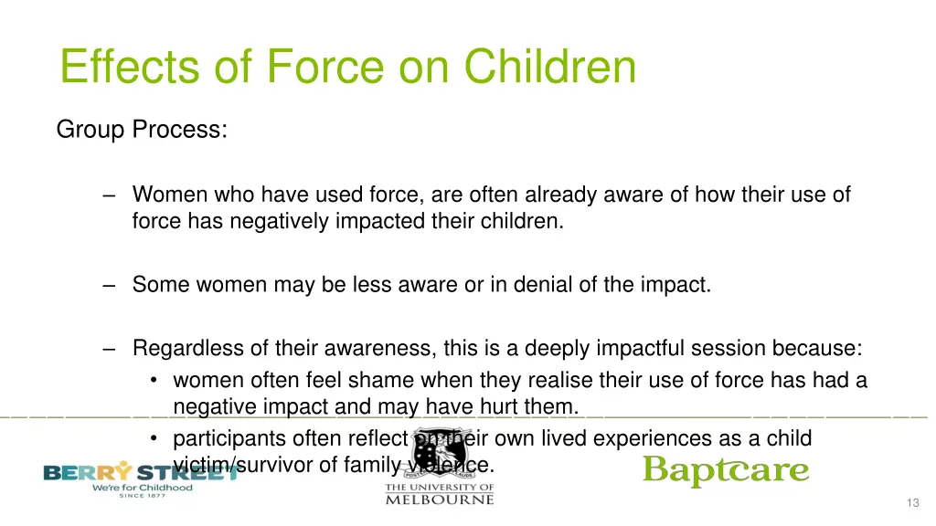 effects of force on children 1