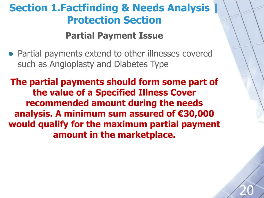 section 1 factfinding needs analysis protection 7