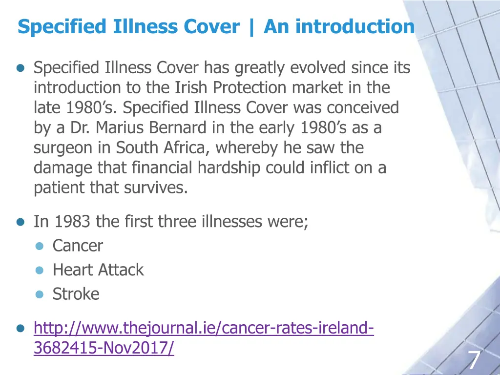 specified illness cover an introduction