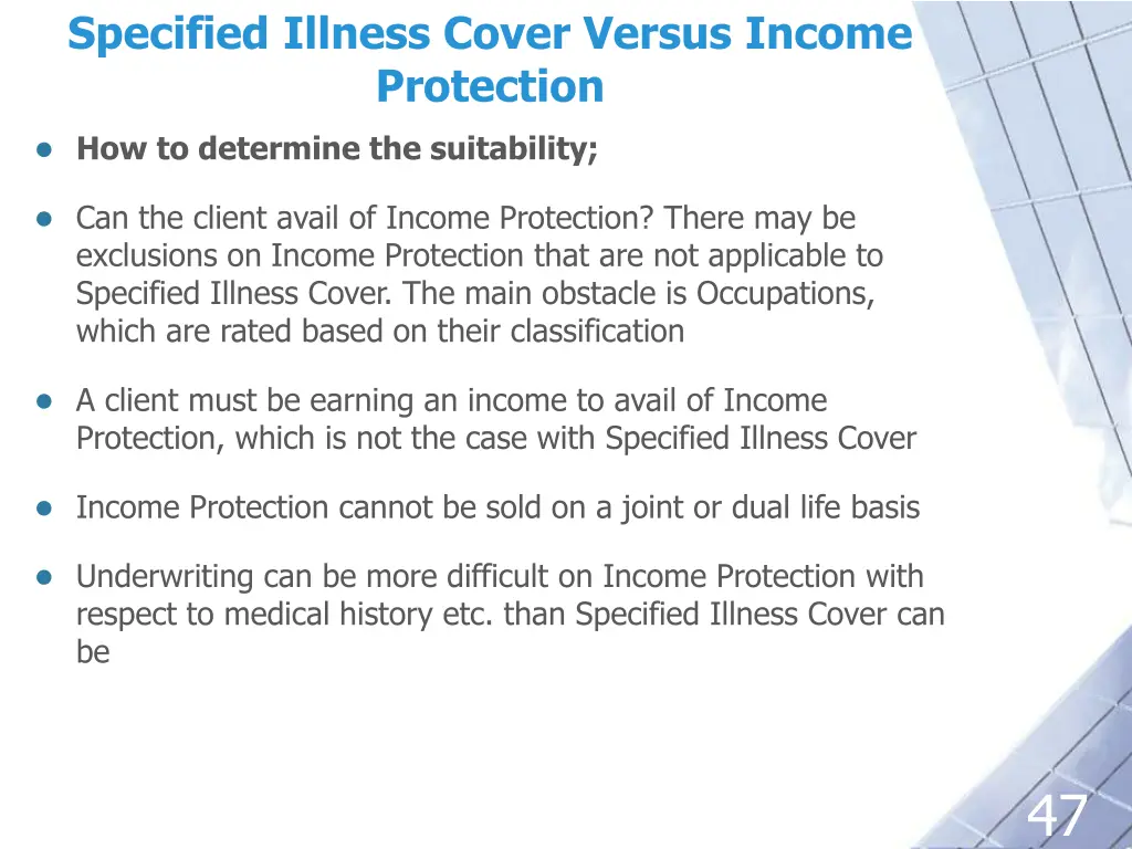 specified illness cover versus income protection 1