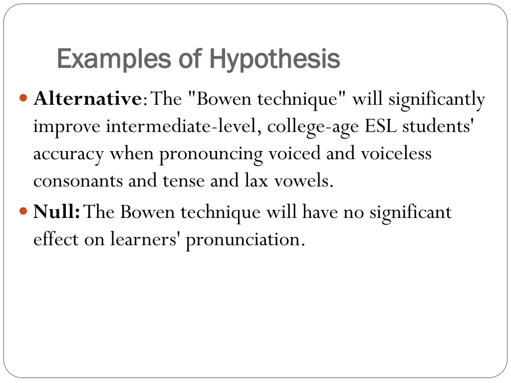 examples of hypothesis examples of hypothesis