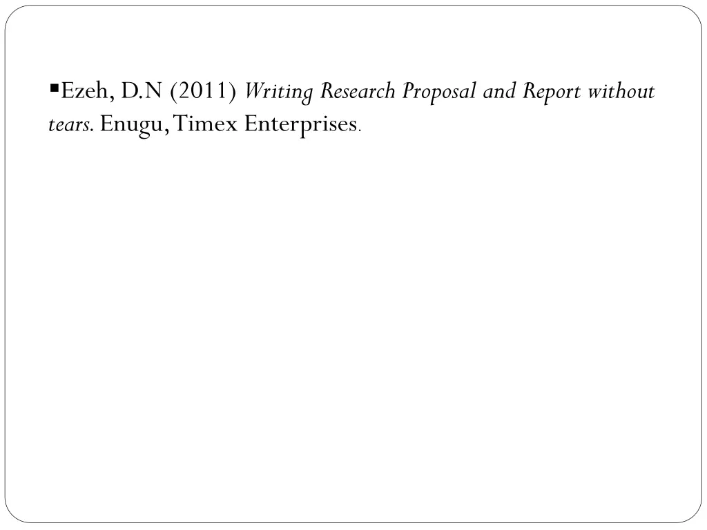 ezeh d n 2011 writing research proposal