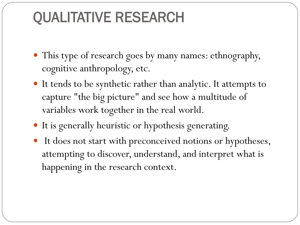 qualitative research qualitative research