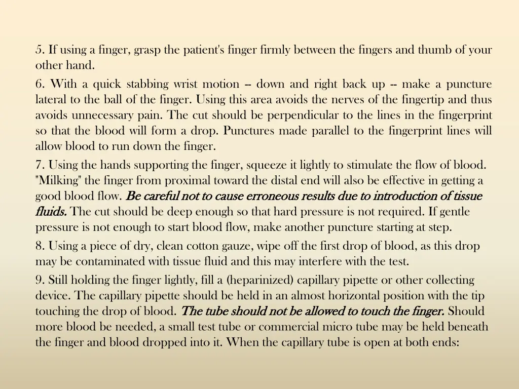 5 if using a finger grasp the patient s finger