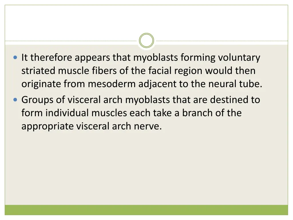 it therefore appears that myoblasts forming