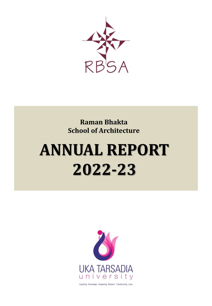 raman bhakta school of architecture annual report