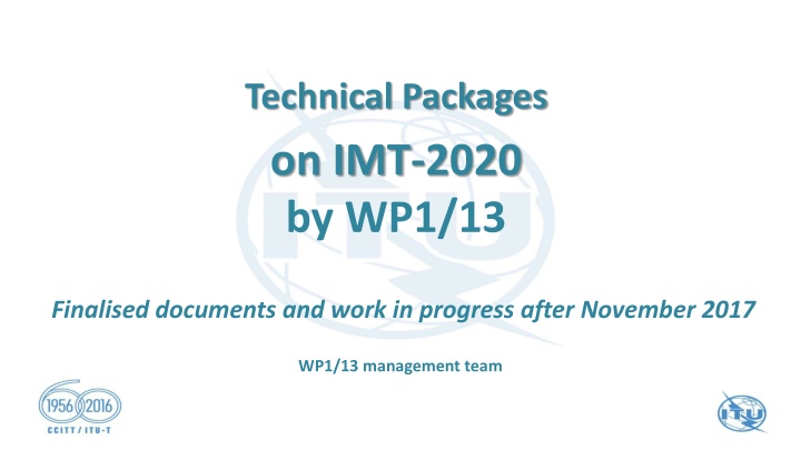 technical packages on imt 2020 by wp1 13