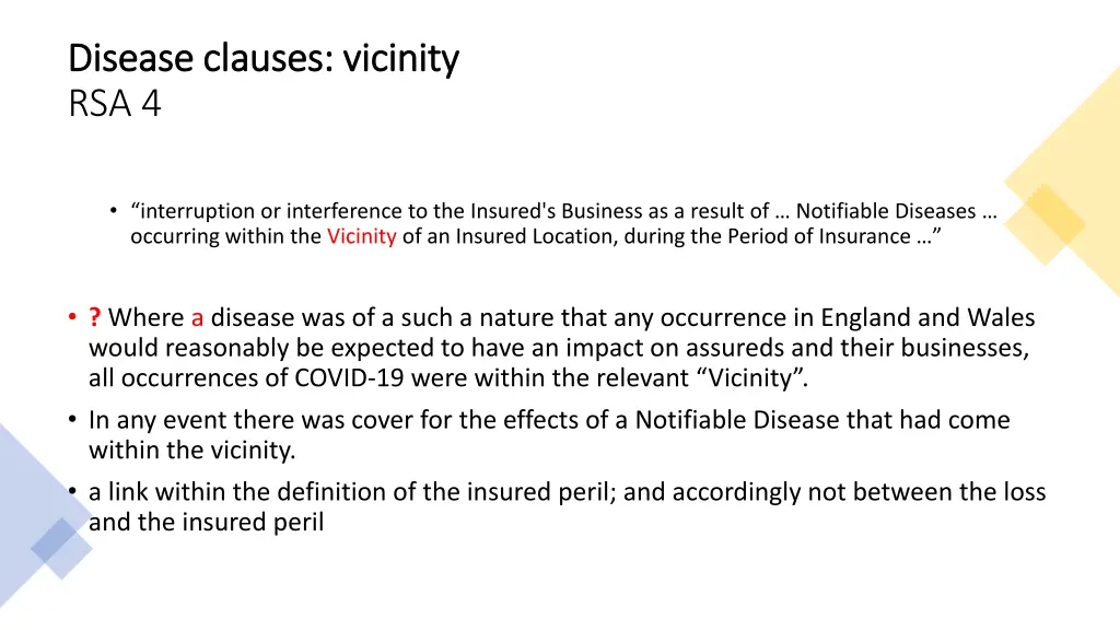 disease clauses vicinity disease clauses vicinity