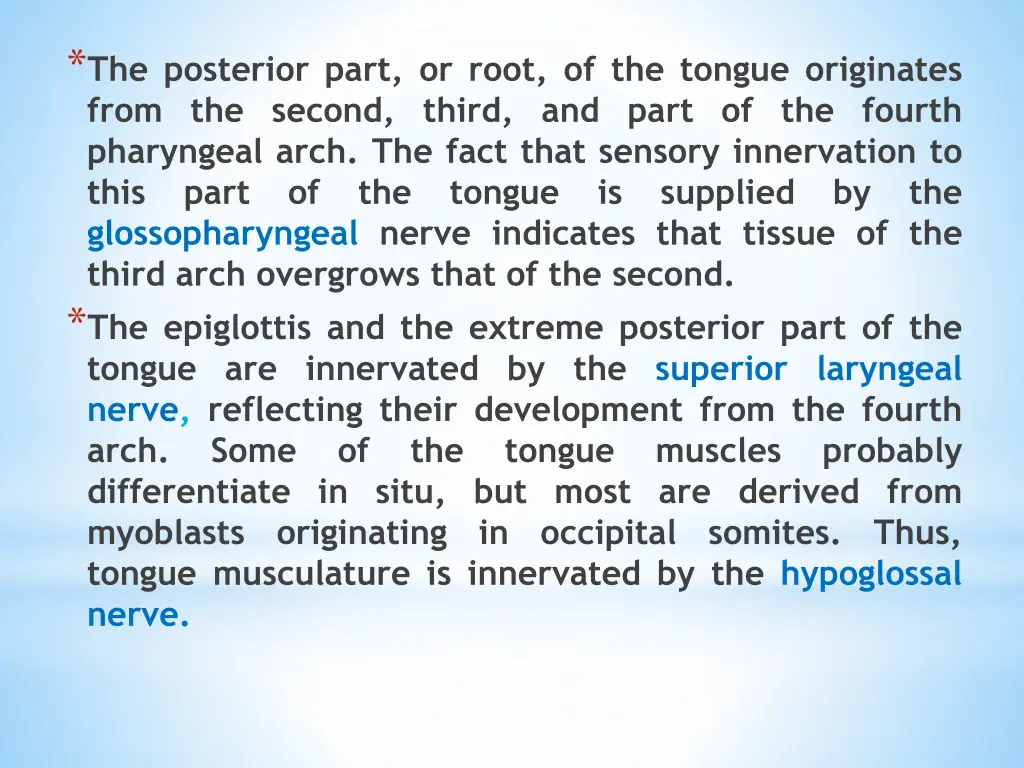 the posterior part or root of the tongue