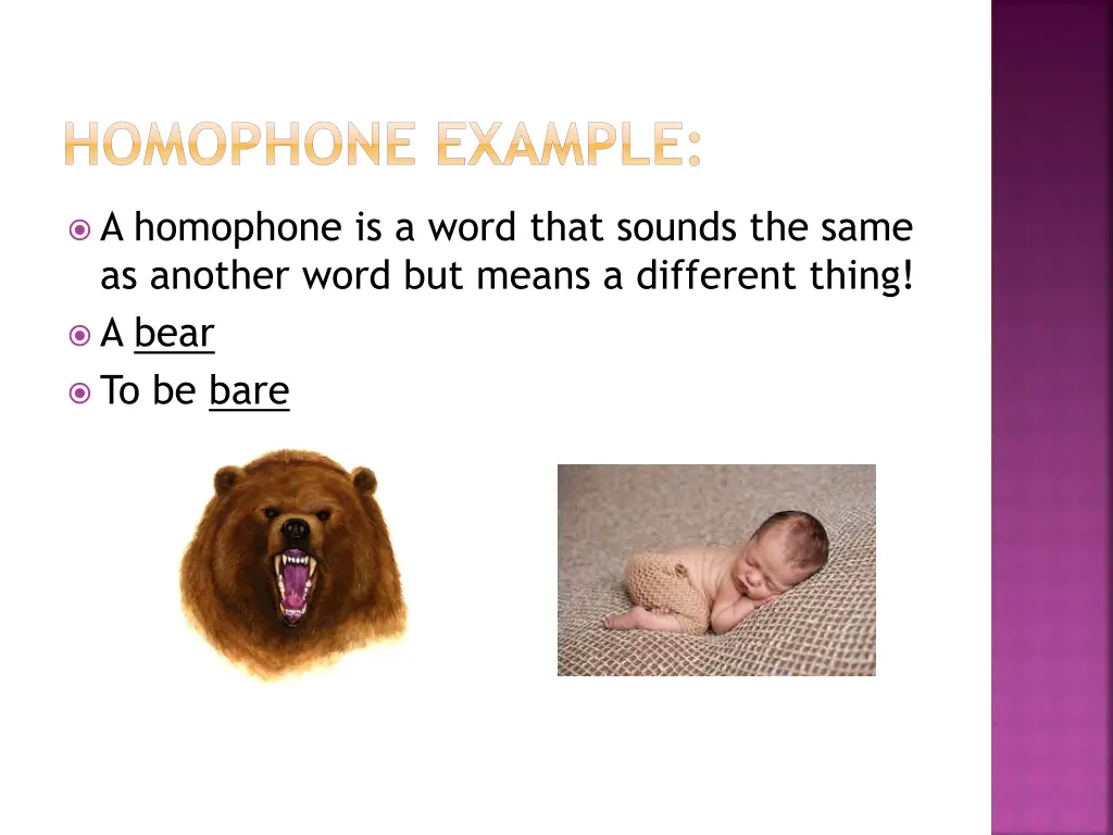 homophone example