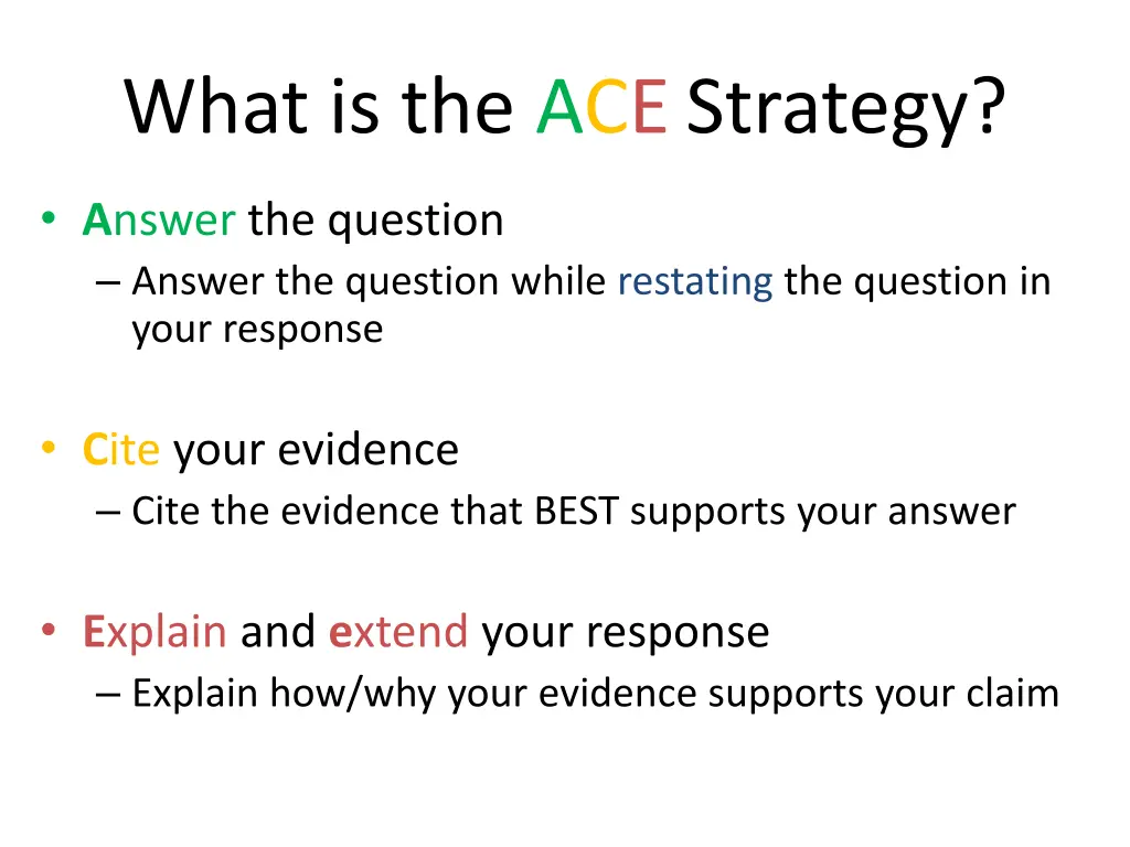 what is the acestrategy