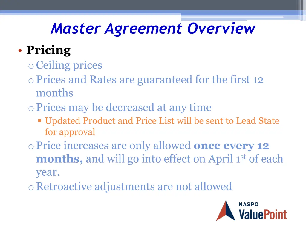 master agreement overview 4