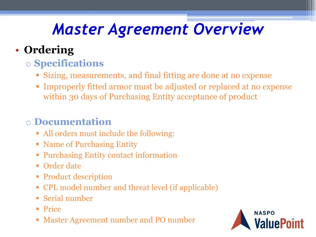 master agreement overview 7