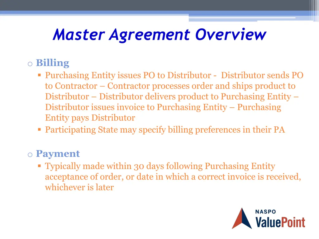 master agreement overview 9