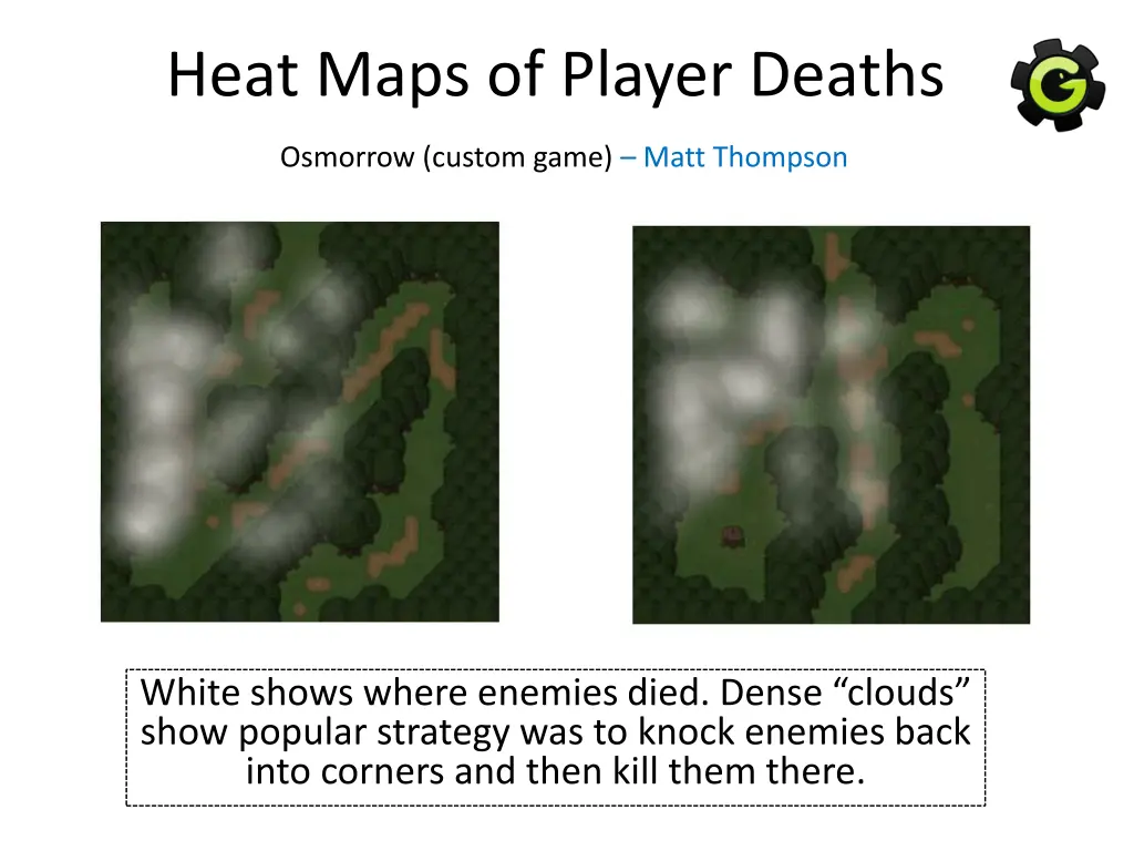 heat maps of player deaths