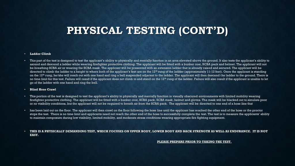 physical testing cont d 5