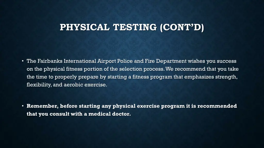 physical testing cont d 6