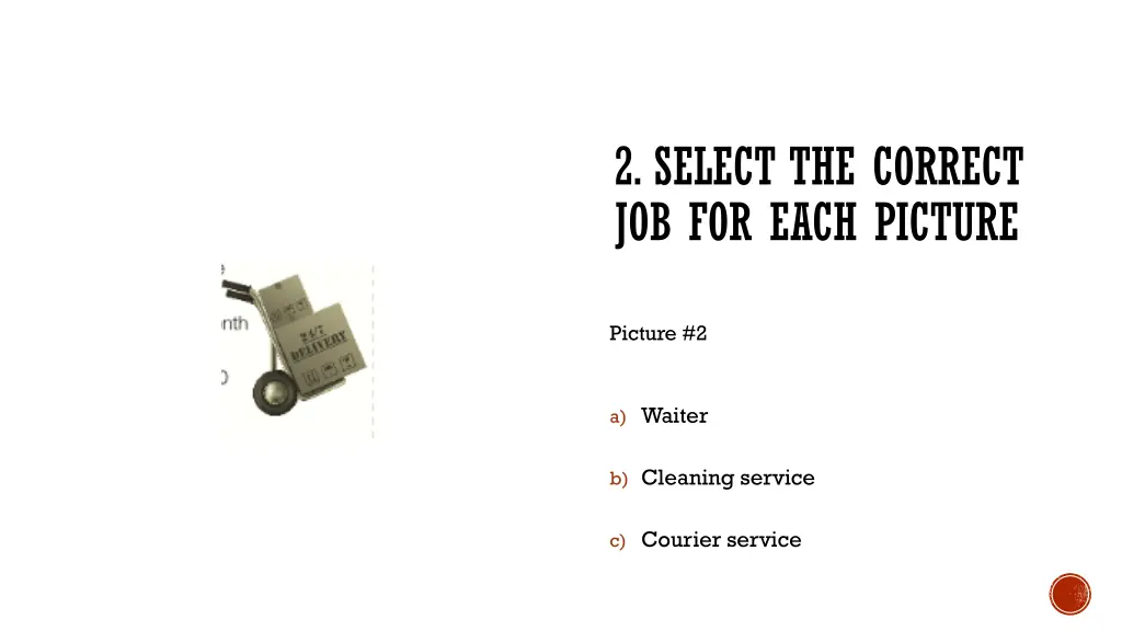 2 select the correct job for each picture 2