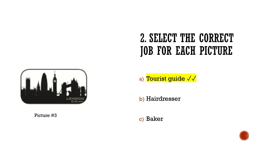 2 select the correct job for each picture 5