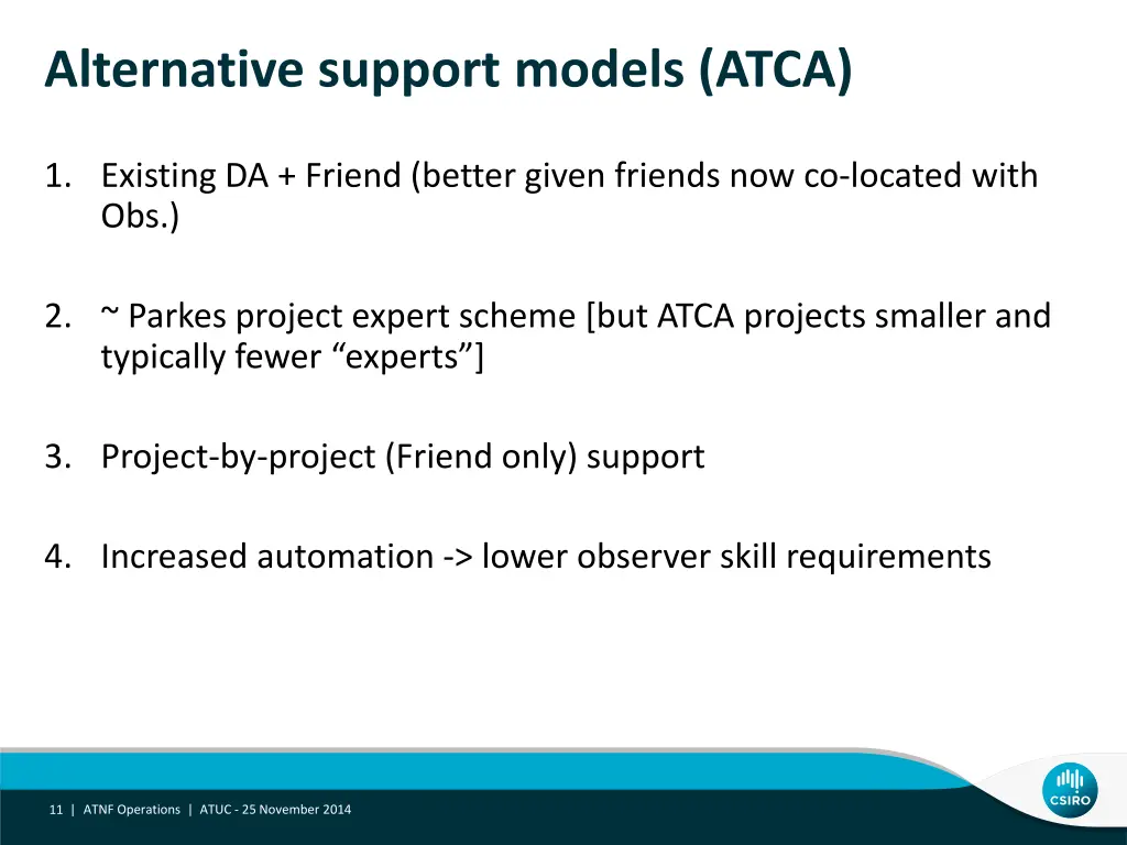 alternative support models atca