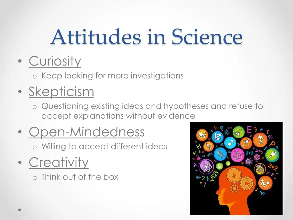 attitudes in science curiosity o keep looking