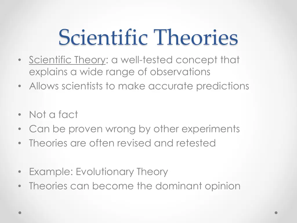 scientific theories scientific theory a well