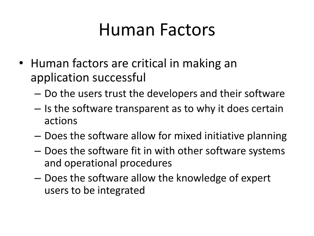 human factors