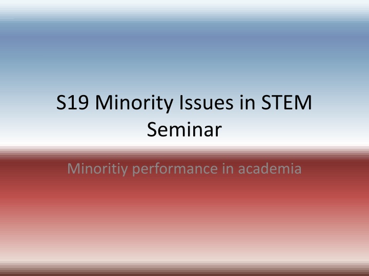 s19 minority issues in stem seminar