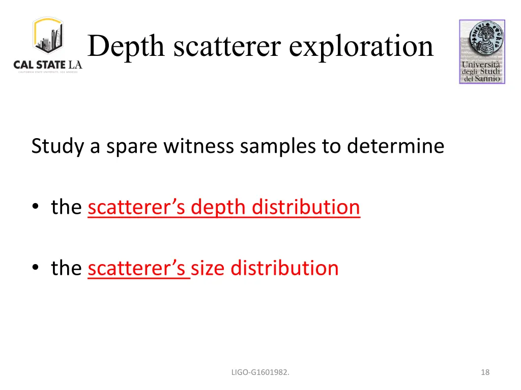 depth scatterer exploration