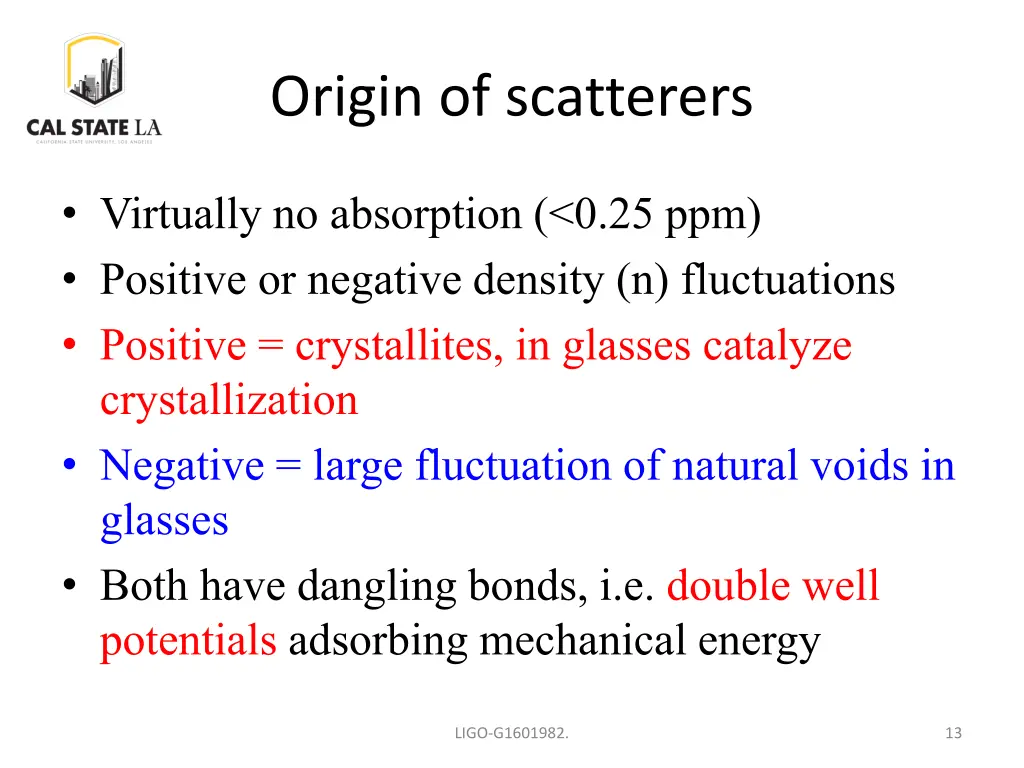 origin of scatterers