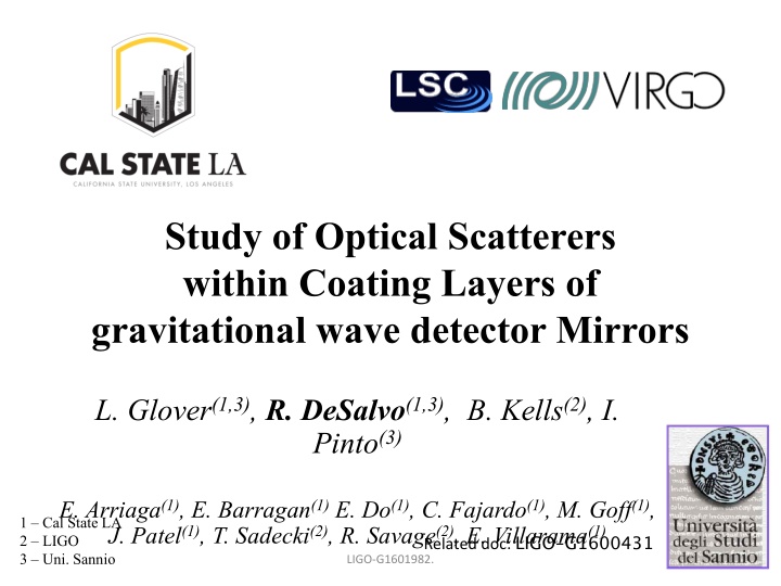 study of optical scatterers within coating layers