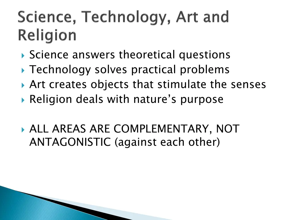 science answers theoretical questions technology