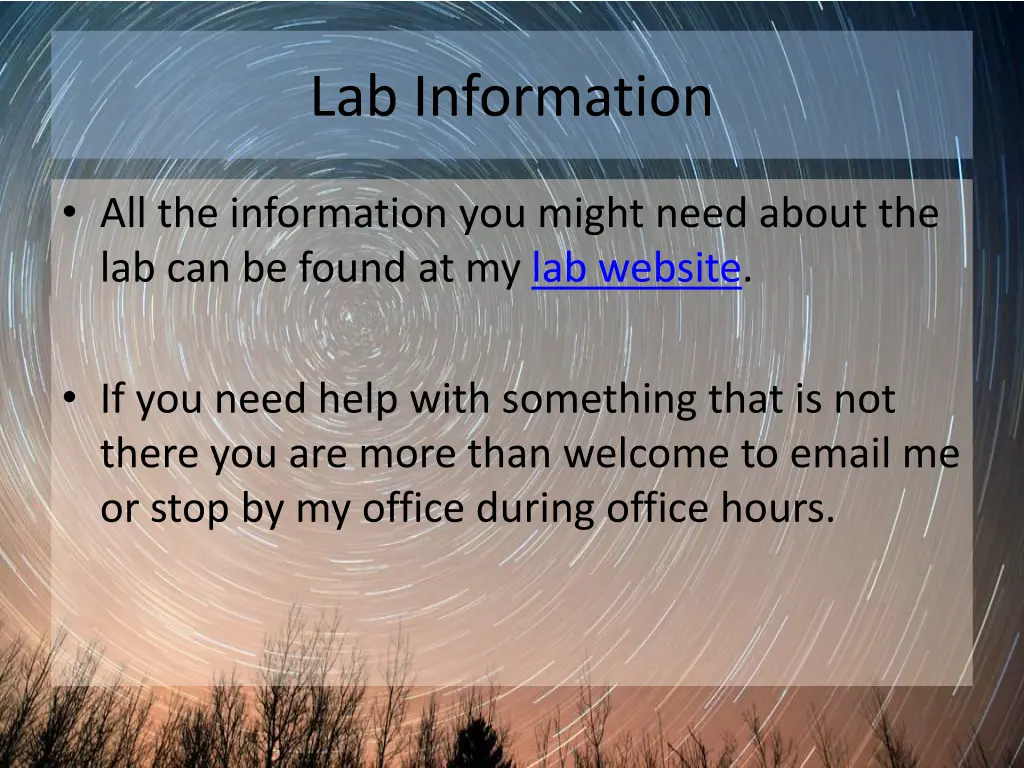 lab information