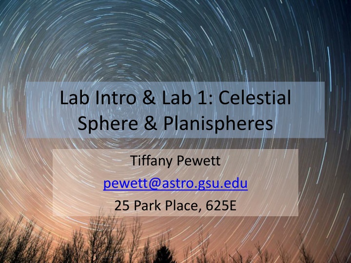 lab intro lab 1 celestial sphere planispheres