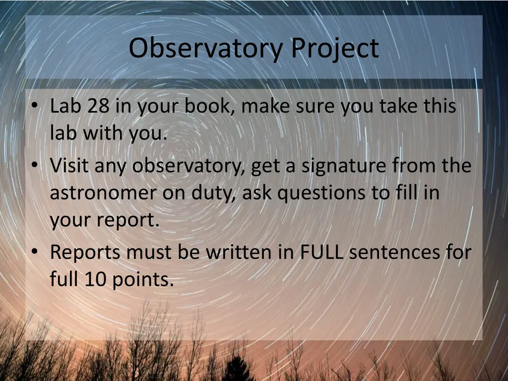 observatory project